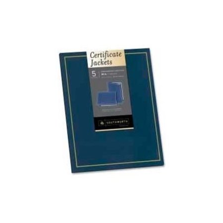 SOUTHWORTH COMPANY Southworth¬Æ Certificate Jackets, 9-1/2" x 12", Navy Blue, 5/Pack PF6